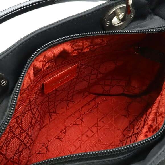 Christian Dior Lady Cannage Handbag Tote Bag in Black Nylon - Picture 7 of 10